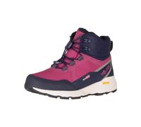 Outdoorschuh TROLLKIDS "KIDS SKARVAN HIKER MID XT", Kinder, Gr. 34, rosa (schwarz pink, deep violet), Mesh, Synthetik, Schuhe Outdoorschuh, wasserdicht, Vibram Sohle, Schnellverschluss, reflektierende