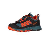 Outdoorschuh TROLLKIDS "Kids Tronfjell Hiker Low", Kinder, Gr. 31, bunt (stormy blau, flame orange, schwarz), Synthetik, Textil, Schuhe Outdoorschuh, wasserdicht (66511912-31) stormy blau, flame orang