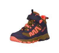 Outdoorschuh TROLLKIDS "Kids Tronfjell Hiker Mid", Kinder, Gr. 36, bunt (spruce grün, navy, vivid orange), Synthetik, Textil, Schuhe Outdoorschuh, wasserdicht (60410536-36) spruce grün, navy, vivid or