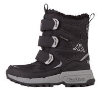 Outdoorwinterstiefel KAPPA, Kinder, Gr. 37, schwarz (schwarz, silber), Synthetik, mehrfarbig, Schuhe Outdoorwinterstiefel, - wasserdicht, windabweisend & atmungsaktiv (81128925-37) schwarz, silber