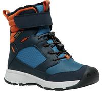 Outdoorwinterstiefel KEEN "SKUA WINTER WP", Kinder, Gr. 27/28, blau (sky captain, gold flame), Leder, Textil, Schuhe Outdoorwinterstiefel, Winterschuhe, Winterboots, Snowboots, wasserdicht (89657924-2