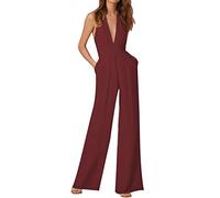 Outfit Damen, Overall Jumpsuit Einteiler Komplett Jumpsuits Business Hochzeitsgast Anzug Kleidung Playsuit Romper Festlich Sommer Elegant Leicht Hosenanzug Hochzeit Outfit Gast Frau