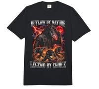 Outlaw By Nature Legend By Choice Werwolf Comfort Colors Adult Heavyweight T-Shirt