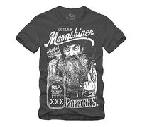 Outlaw Moonshiner - T-Shirt Rockabilly Redneck Hillbilly Whisky Schnaps Brennen (XL, Grau)