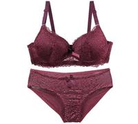Outlet Angebote Blitzangebote BH Set Damen Push Up BH Mit Bügel Spitze Unterhosen Dessous Sets Große Größen Bequeme Vollschalen BH Slip Frauen Babydoll Lingerie Unterwäsche Sommerkleider Sale