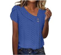 Outlet Angebote Sale Damen Bluse Festlich Damen Arbeitsshirt Damen Kurzarm Pirat Oberteil Damen Shirt Wasserfallausschnitt Weisses Top Mit Spitze Blusen Elegant Damen Damen Shirts Sommer Sale
