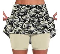 Outlet Angebote Sale Damen Deal des Tages Tennisrock Damen Mit Hose Sport Tennis Rock 2 In 1 Rock Mit Hose Drunter Hohe Taille Sommer Röcke Angebote Damen Sale Sale Damen Hosen