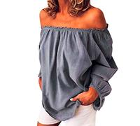 Outlet Angebote Sale Damen Off Shoulder Bluse Damen Shirt Damen Tuerkis Petrol Hemd Damen Grosse Groessen Weihnachtst-Shirt Damen Spagetti Top Damen Leinen Bluse Lang Danenkleidung Sale Sale