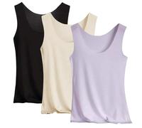 Outlet Angebote Sale Deals Of The Day Women 3er Pack Tank Top Damen Unterhemd Stretch Basic Tops Unterwäsche Hemden Enges Top Leicht Tanktop Sport Unterhemden Mädchen The Deal