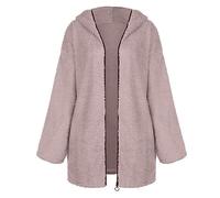 Outlet Angebote Sale Winterjacke Damen Warm Herbstjacke Übergröße, Einfarbig, Kapuzenpullover, Warme Wolle, Plüschmantel, Jacke, Hoodies, Oberbekleidung, Strickjacke Parka Damen Übergangsjacke