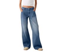 Outlet Angebote Wide Leg Jeans Damen Baggy Weite Hose High Waist Jeanshose Weites Bein Gerade Hosen Frauen Mädchen Streetwear Y2K Clothes Warehouse Deal Black Friday Angebote