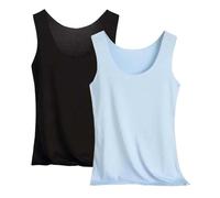 Outlet Shop Sale Urlaub Must Haves 2er Pack Tank Top Damen Unterhemd Stretch Basic Tops Unterwäsche Hemden Enges Top Leicht Tanktop Sport Unterhemden Mädchen Primedays