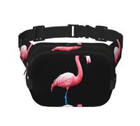 Outline Flamingo bedruckte multifunktionale Hüfttasche, Unisex, trendige Kuriertasche, Reise-Sport-Aufbewahrungstasche