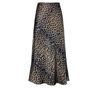 Outoshe Maxirock für Damen, aus Satin, hohe Taille, versteckter elastischer Bund, A-Linie, langer Rock