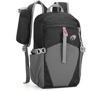 Outplea 12L Wanderrucksack Klein Leichter, Kleiner Rucksack Lässig Herren Damen, Mini Daypacks für Wandern Radfahren Outdoor Schule, Dunkelgrau