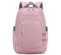 Outplea Laptop Rucksack 15.6 Zoll Damen, Großer Schulrucksack Mädchen Teenager, Tagesrucksäcke Elegant Komfortabler für Uni Reisen Büro, Rosa Violett