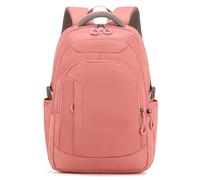 Outplea Laptop Rucksack 15.6 Zoll Damen, Großer Schulrucksack Mädchen Teenager, Tagesrucksäcke Elegant Komfortabler für Uni Reisen Büro, Koralle Rosa