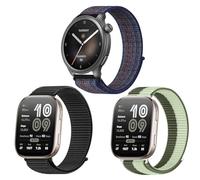 OUTPUTBT Nylon Uhrenarmbänder 22mm für Amazfit Active Max/Bip 6/Bip 5/Bip 5 Unity/Amazfit Balance 2/GTR 4/GTR4 Pro/GTR 3/GTR3 Pro/GTR 2/GTR 47mm/Cheetah/Cheetah 2 Pro Ersatz Armband für Herren Damen
