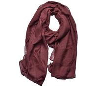 Outrip Damen Baumwollschals Damen Leichter Weicher Modeschal Hals Fester Wickelschal (ZBirdPink)