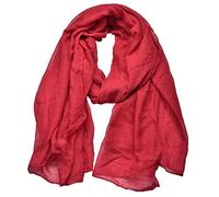 Outrip Damen Baumwollschals Damen Leichter Weicher Modeschal Hals Fester Wickelschal (ZBirdPink)