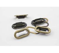 Oval Eisen Ösen und Unterlegscheiben für Kleidung, Leder Handwerk, Taschen Basteln und Kleidung Ersatz, 3/4 inch / 19mm Anti brass