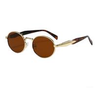 Ovale Sonnenbrille Metallrahmen Unisex UV385 Schutz | Ovales Design, Metallrahmen, UV385 Filter, schützt Augen vor schädlichem Licht(C)