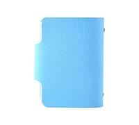 OVAQUIXI Kartenetui aus PU-Leder mit Metallschnalle und Weichen Kunststoffkartenfächern für 24 Karten, Business, Kredit, ID Wallet (Blue)