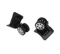 OVAQUIXI Schwarze Gepäckräder, Ersatz, 360-Grad-Drehung, Verriegelung, Leiser Betrieb, für Reisekoffer, PP, PET