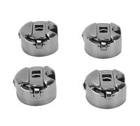 OVAQUIXI Spulenkapsel, 4 Stück, Edelstahl-Nähmaschinen-Spulenkapsel mit Federplatten, Robuste Steppstichteile, 2,5 X 1,3 Cm, für Industrielles Flachbettnähen