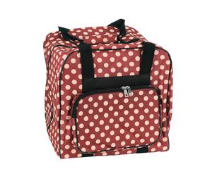 Over-Coverlocktasche (rot/creme gepunktet)