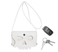 Over-Schulter Tasche Skeleton,Halloween Schädel Tasche, Reisetasche für Damen, Reisetasche für Damen, Lässige Damentasche Handtasche, Modische Tote Veranstalter für Reisen Frauen Arbeit, Weiß, se