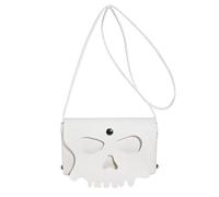 Over Schultertasche, Skelett, 19 x 2,5 x 11 cm, lässige Damen-Tasche, praktische und handliche Handtasche, große Arbeitstasche, stylisch, Hollow-toe-Organizer für Mädchen und Frauen, weiß, Consulte la