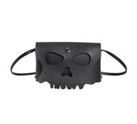 Over Schultertasche, Skelett, 19 x 2,5 x 11 cm, lässige Damen-Tasche, praktische und handliche Handtasche, große Arbeitstasche, stylisch, Hollow-toe-Organizer für Mädchen und Frauen, schwarz, Consulte