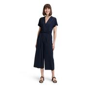 Overall BETTY BARCLAY "Damen mit Eingrifftaschen", Damen, Gr. 36, Normalgrößen, blau (dunkelblau), Jersey, Obermaterial: 95% Polyester, 5% Elasthan, figurumspielend, V-Ausschnitt, Overalls Overall, Fo