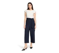 Overall BETTY BARCLAY "Damen mit Eingrifftaschen", Damen, Gr. 36, Normalgrößen, patch dunkelblau, cream, Obermaterial: 86% Polyester, 14% Elasthan, figurumspielend, Rundhals, Overalls Overall (6402511