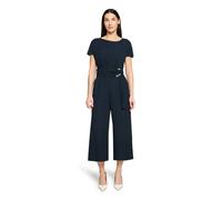 Overall BETTY BARCLAY "Damen mit Eingrifftaschen", Damen, Gr. 38, Normalgrößen, dunkelblau, Obermaterial: 96% Polyester, 4% Elasthan, figurumspielend, U-Boot-Ausschnitt, Overalls Overall (14993831-38)