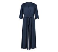Overall BETTY BARCLAY "Damen mit Eingrifftaschen", Damen, Gr. 38, Normalgrößen, dunkelblau, Obermaterial: 94% Polyester, 6% Elasthan, figurumspielend, V-Ausschnitt, Overalls Overall (54377441-38) dunk