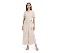 Overall BETTY & CO "Damen mit Plissee", Damen, Gr. 40, Normalgrößen, grau, Obermaterial: 100% Polyester; Futter: 100% Polyester, figurumspielend lang, V-Ausschnitt, Overalls Overall (87439221-40) grau