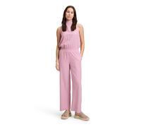 Overall CARTOON "Damen mit hohem Kragen", Damen, Gr. 42, Normalgrößen, lila (lilas), Obermaterial: 55% Leinen, 45% Viskose, tailliert, Rundhals, Overalls Overall, Design (39748504-42) lilas