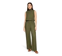 Overall CARTOON "Damen mit hohem Kragen", Damen, Gr. 44, Normalgrößen, burnt olive, Obermaterial: 55% Leinen, 45% Viskose, tailliert, Rundhals, Overalls Overall (27726721-44) burnt olive