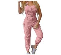 Overall Damen, Elegant Jumpsuit Outfit Komplett Hosenanzug Romper Sportlich Playsuit Einteiler Anzug Festliche Jumpsuits Hochzeitsgast Business Kleidung Sommer Hochzeit Outfit Gast Frau