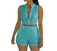 Overall Damen, Jumpsuit Elegant Romper Kleidung Sommer Hosenanzug Playsuit Business Anzug Einteiler Festlich Hochzeitsgast Jumpsuits Schicke Outfit Komplett Anzug Damen Elegant 2 Teiler