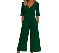 Overall Damen, Jumpsuit Jumpsuits Leicht Hochzeitsgast Festlich Hosenanzug Einteiler Outfit Komplett Anzug Sommer Kleidung Business Elegant Playsuit Romper Hochzeit Outfit Gast Frau