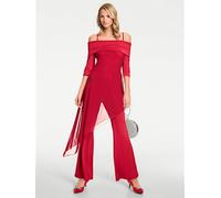 Overall HEINE, Damen, Gr. 34, Normalgrößen, rot, 95% Polyester, 5% Elasthan, Netzmaterial:100% Polyamid, unifarben, lang, Overalls Overall (31612301-34) rot