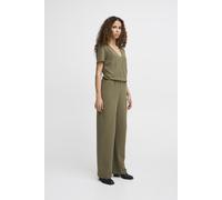Jumpsuit ICHI "Overall IXMILA", Damen, Gr. XS, N-Gr, grün (kalamata), Obermaterial: 95% Polyester PES. 5% Elasthan EL., Overalls Jumpsuit (19576809-XS) kalamata