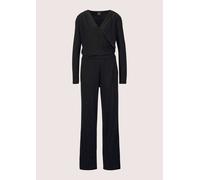 Overall MADELEINE "Overall Eleganter Damen-Jumpsuit mit Schimmer", Damen, Gr. 42, N-Gr, schwarz (schwarz, silberfarben), Obermaterial: 82% Viskose CV. 18% metallisierte Fasern MTF., Modern, V-Ausschni