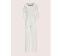 Overall MADELEINE "Overall Eleganter Jumpsuit mit Layering-Oberteil", Damen, Gr. 42, N-Gr, weiß (wollweiß), Obermaterial: 100% Polyester PES., Overalls Overall (73232747-42) wollweiß