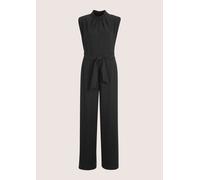 Overall MADELEINE "Overall Eleganter Jumpsuit mit Stehkragen", Damen, Gr. 40, N-Gr, schwarz, Obermaterial: 65% Polyester PES. 31% Viskose CV. 4% Elasthan EL., Modern, Overalls Overall (13243647-40) sc