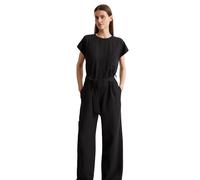 Overall MARC O'POLO "aus TENCEL™ Lyocell", Damen, Gr. 32, Normalgrößen, schwarz, Obermaterial: 100% Lyocell, unifarben, relaxed fit lang, Rundhals, Overalls Overall (39971659-32) schwarz