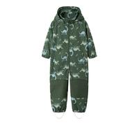 Overall NAME IT "NMMALFA08 SOFTSHELL SUIT AOP 1FO NOOS", Kinder, Gr. 116, N-Gr, grün (jungle grün aop:dino adventure), Softshell, Obermaterial: 94% Polyester, 6% Elasthan, bedruckt, regular fit knöche